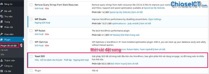 cài đặt plugin wordpress 5